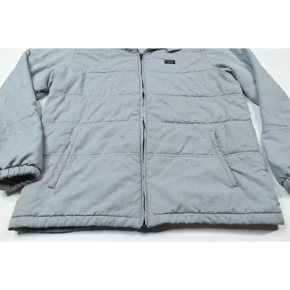 Travis Mathew Interlude Puffer Golf Jacket Mens XL Gray Long Sleeve Full-Zip